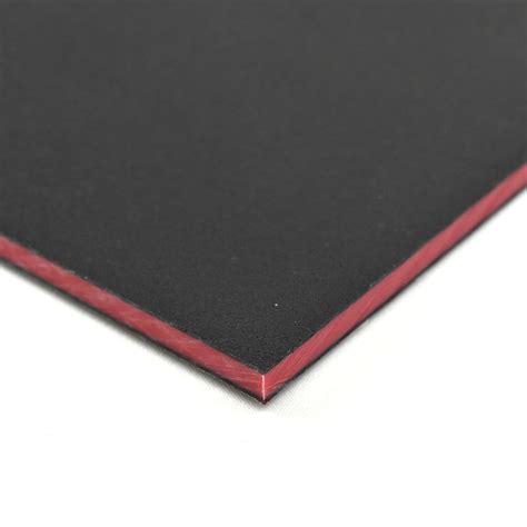 King Color Plastic Sheet 3 4 X 24 X 36 Black Red Black Color HDPE