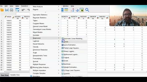 Univariate Linear Regression In Spss Youtube