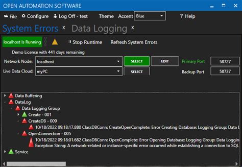 Data Logging Errors Industrial Iot Data Platform