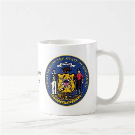 Wisconsin State Seal and Motto Mug