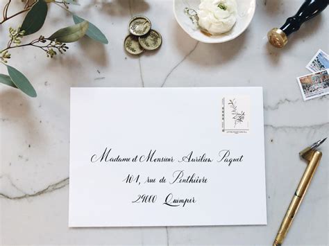 Calligraphie Sur Enveloppe Mariage Adresse Manuscrite Pour Faire Part