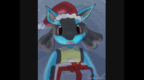 Drawing Winter Lucario Pokemon Digital Art Lucario Art Merry