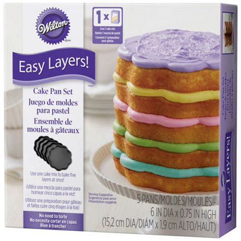 Wilton Scalloped Cake Pan Easy Layers 15cm Set5