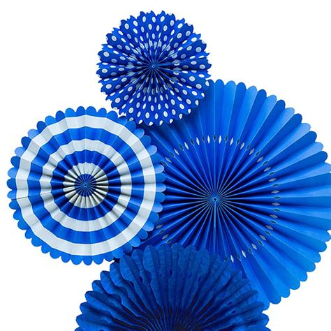 Blue Party Decorations Decorative Party Fans Blue Wedding Decorations ...