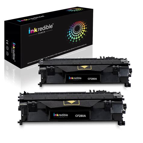 HP CF280A Compatible Toner Cartridge 2 Pack Inkredible Toner