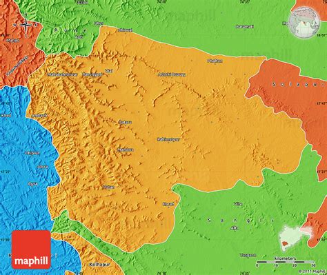 Political Map of Satara