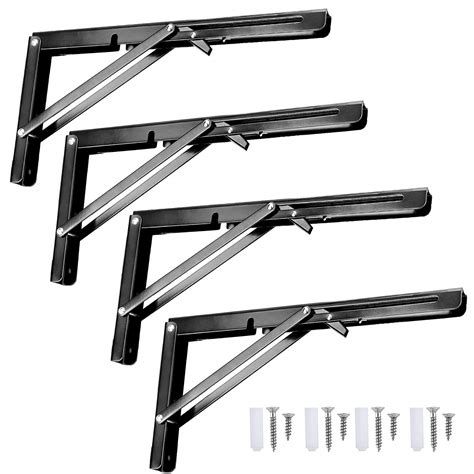 Buy Zoenhou Pcs Inch Folding Shelf Brackets Heavy Duty Collapsible