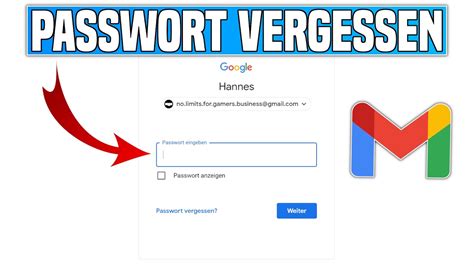 Gmail Passwort vergessen Gmail Passwort ändern zurücksetzen