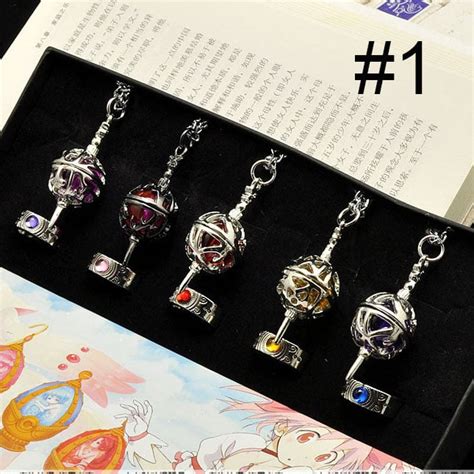 Mahou Shojo Madoka Magika Soul Gem Necklace And Ring