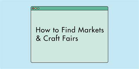 6 Ways to Find Markets & Craft Fairs