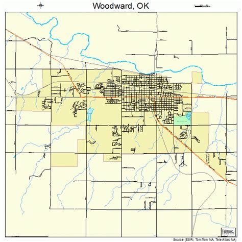 Woodward Oklahoma Street Map 4082150