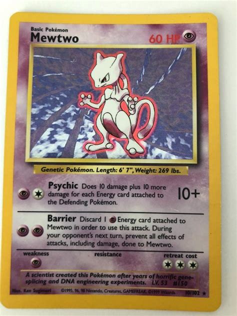 Mewtwo Holo Base Set Pokemon Kaufen Auf Ricardo