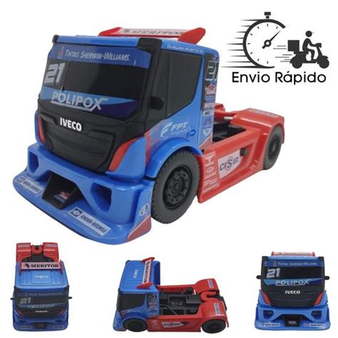 Brinquedo Infantil Menino Carreta Iveco Racing Truck Miniatura Usual