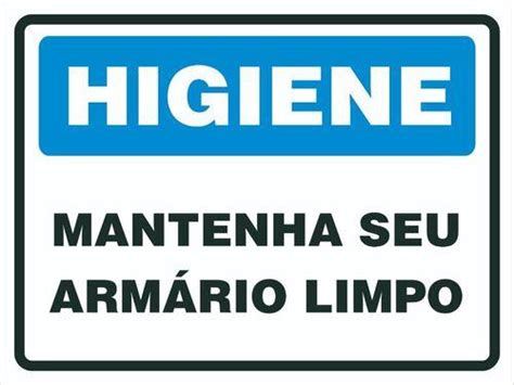 Placa De Sinalização Mantenha Seu Armário Limpo 30x20 Afonso