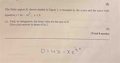 Solved 3 The Finite Region R Shown Shaded In Figure 1 Is Bounded