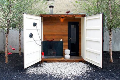 Self Sufficient Shipping Container Sauna Box Will Get You Hot Steamy