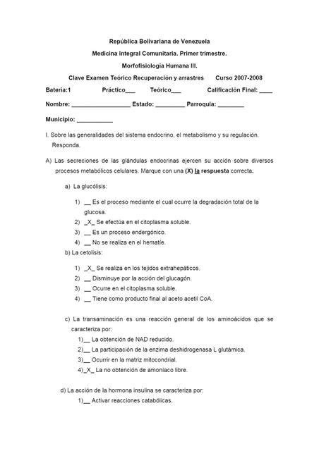 Examen Morfofisiología humana III Ysaac Garcia uDocz