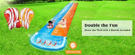 Joyin 32 5ft Extra Long Water Slide And 2 Inflatable Boards Heavy Duty