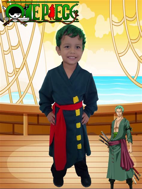 Roronoa Zoro One piece costume for baby toddler up to 12 years old Cosplay halloween Jeis Fab ...