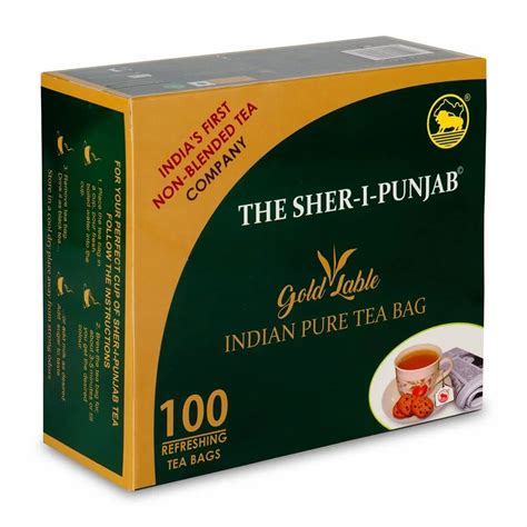 Sher I Punjab Gold Label Black Tea Bags At Rs 160box Black Tea Bags In New Delhi Id