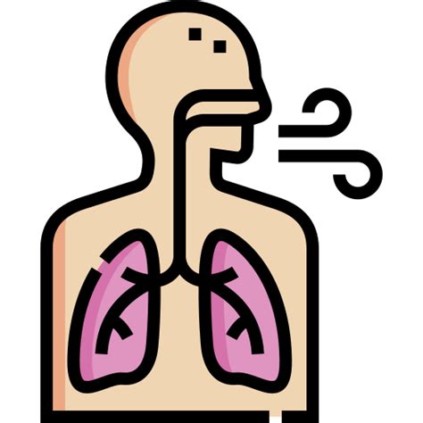 Icono De Sistema Respiratorio Detailed Straight Lineal Color