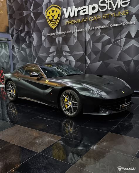 ferrari  berlinetta black matte wrap wrapstyle