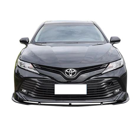 2018 2019 Toyota Camry LE Style Front Bumper Lip Gloss Black