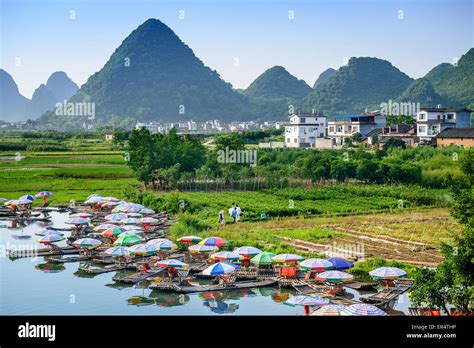 Yangshuo, China on the Li River Stock Photo - Alamy