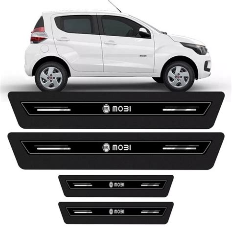 Soleira Protetora Porta Platinum Fiat Mobi Preto Em