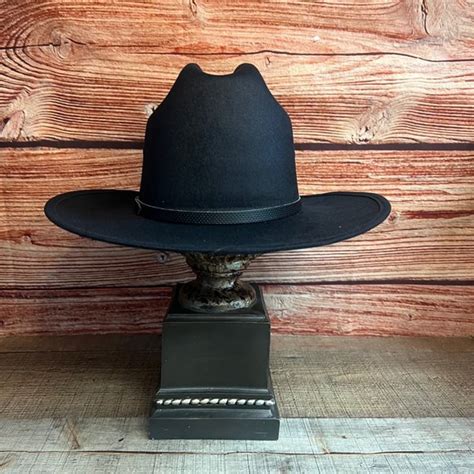 La Sierra | Accessories | Western Cowboy Tall Crown Faux Black Short ...