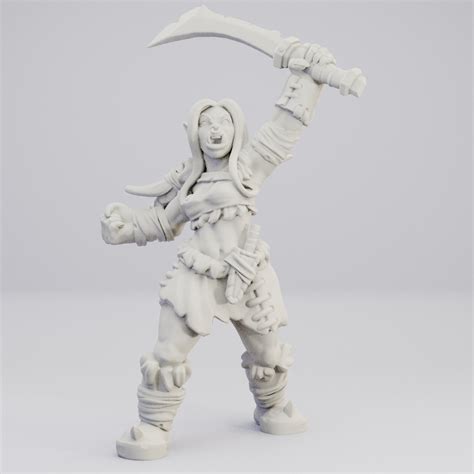 Hot Goblin 部族オーク女性C ミニチュア ホットゴブリン 野蛮な戦士