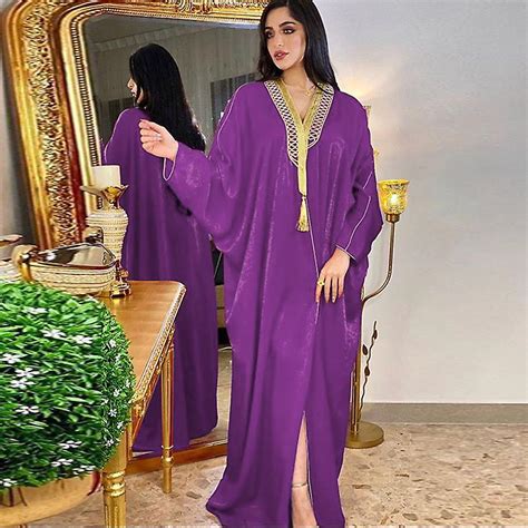 Arabic Dubai Abayas For Women Moroccan Caftan Evening Dress Eid Mubarak