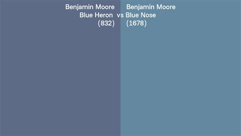 Benjamin Moore Blue Heron Vs Blue Nose Side By Side Comparison