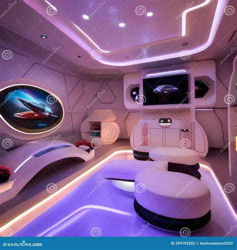 A Futuristic Spaceship-themed Playroom with Interactive Screens ...