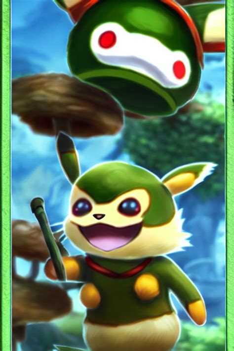 Krea Ai Teemo A Pokemon Trading Card Of Teemo Highly Det