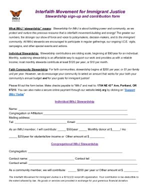 Fillable Online Stewardship Form Long Version Docx Fax Email Print