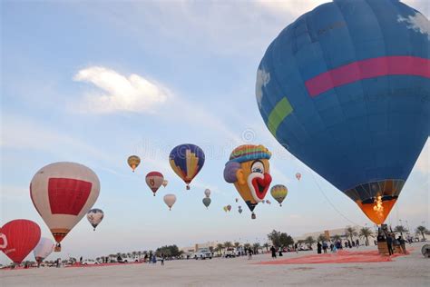 Doha Qatar Hot Air Balloon Festival 2021 Editorial Image Image Of