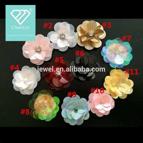 Flores De Lentejuelas De Cristal Hechas A Mano Para Coser Parches Para