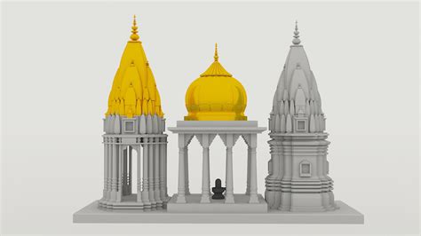 Kashi Vishwanath Temple 3d Model Cgtrader