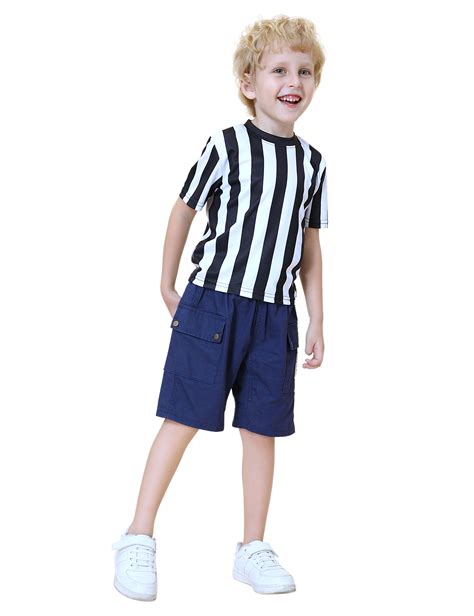 Toptie Toptie Childrens Referee Shirt Costume Kids Ref Uniform For