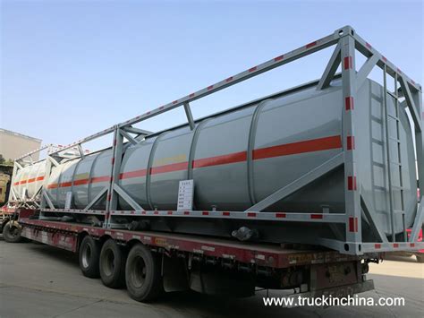 Feet Steel Lined Pe Iso Container Tank For Hydrochloric Acid Sodium