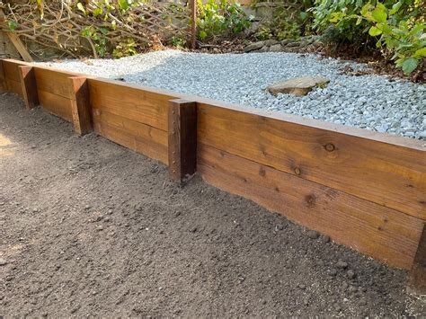 Timber Railway Sleeper Retaining Wall - Lazy Days Gardening Serivces