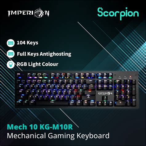 Imperion Mech 10 KG M10R Mechanical Gaming Keyboard Shopee Malaysia