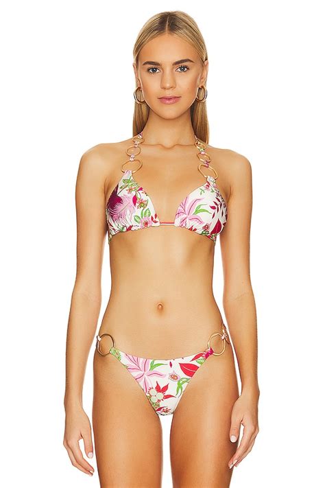 Cult Gaia Zoey Bikini Top In La Selva Revolve