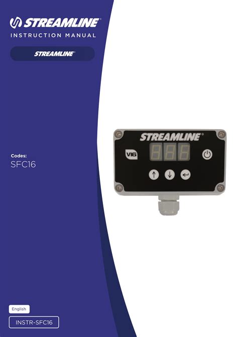 Streamline Sfc16 Digital Variable Controller Instruction Manual