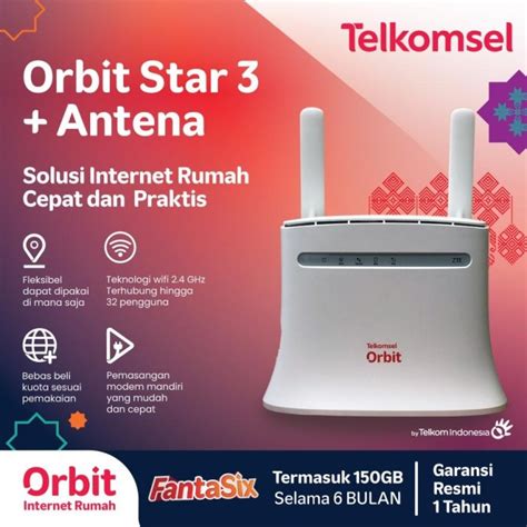 Jual Telkomsel Orbit Star 3 Modem WiFi 4G HighSpeed Bonus Data With