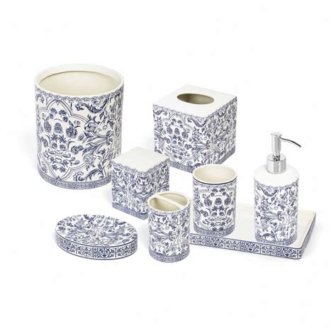 Kassatex Orsay Blue Porcelain Bath Accessories Gracious Style