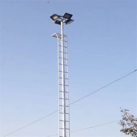 Mild Steel Round LED High Mast Lighting Pole For Highway 9m At Rs