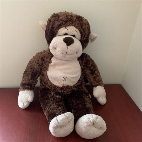 Build A Bear Monkey Retired Super Soft Brown And Tan X Belly Botton Ebay