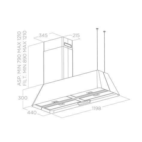 Okap Sufitowy PRF0171195 Ikona Maxxi Pure 120cm Czarny Platforma AGD